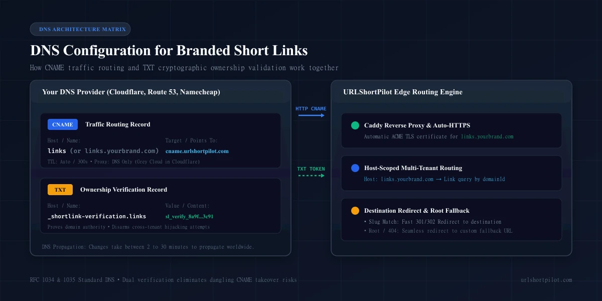 DNS Configuration for Branded Short Links
